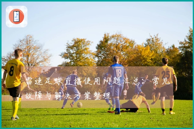 雷速足球直播使用问题汇总：常见故障与解决方案整理